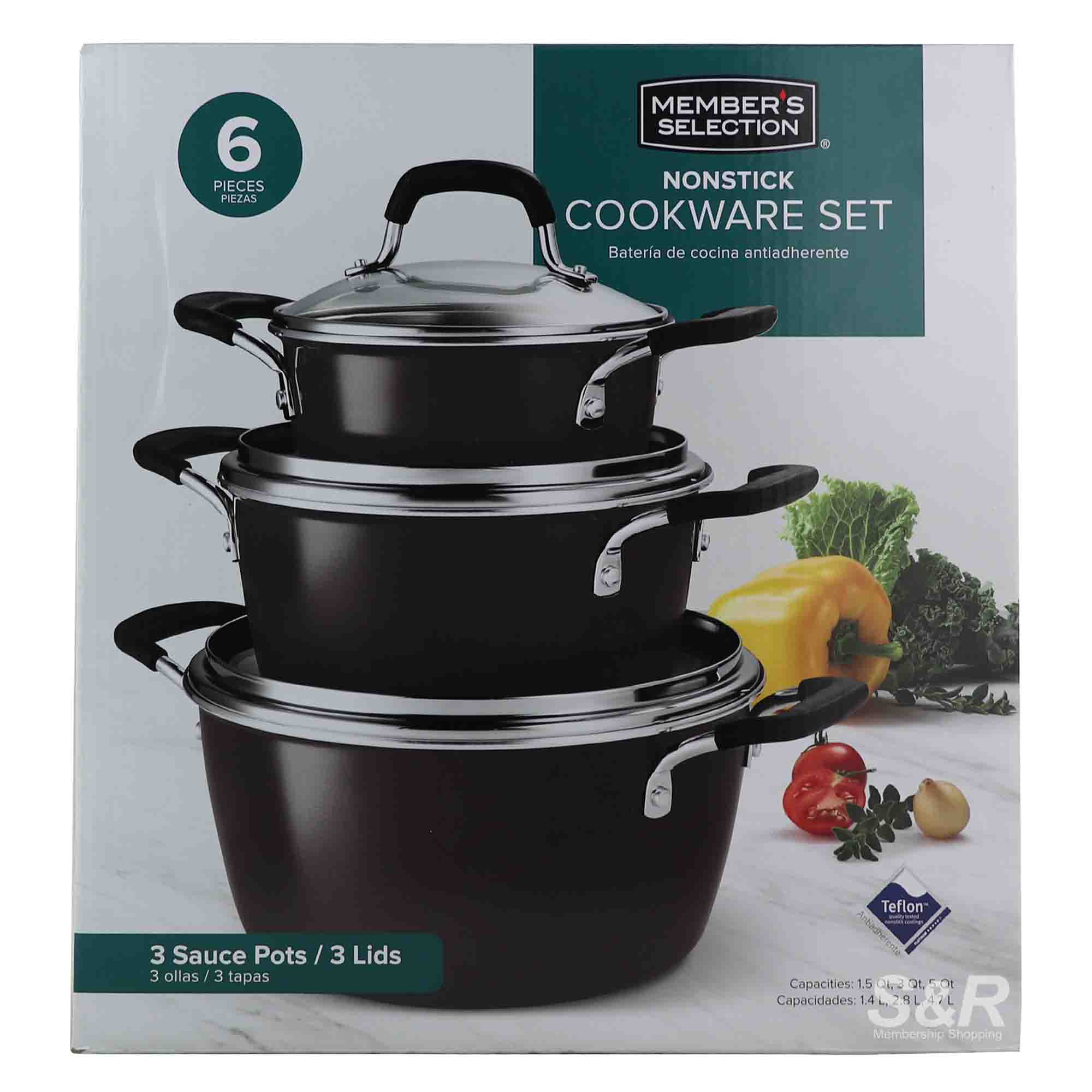 Member's Selection Nonstick Cookware 6pc Set